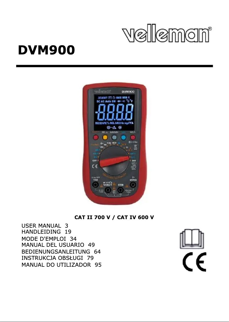 Page 1 of the manual User Manual Velleman DVM900