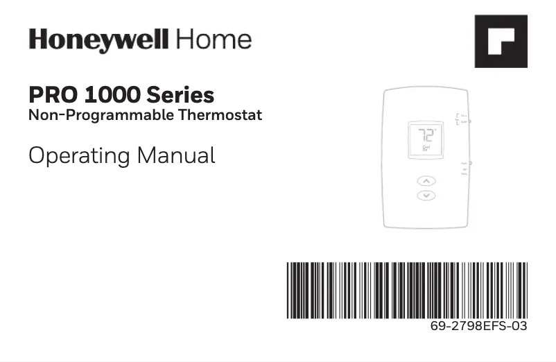 Page 1 de la notice Manuel utilisateur Honeywell TH1210DV1007/U