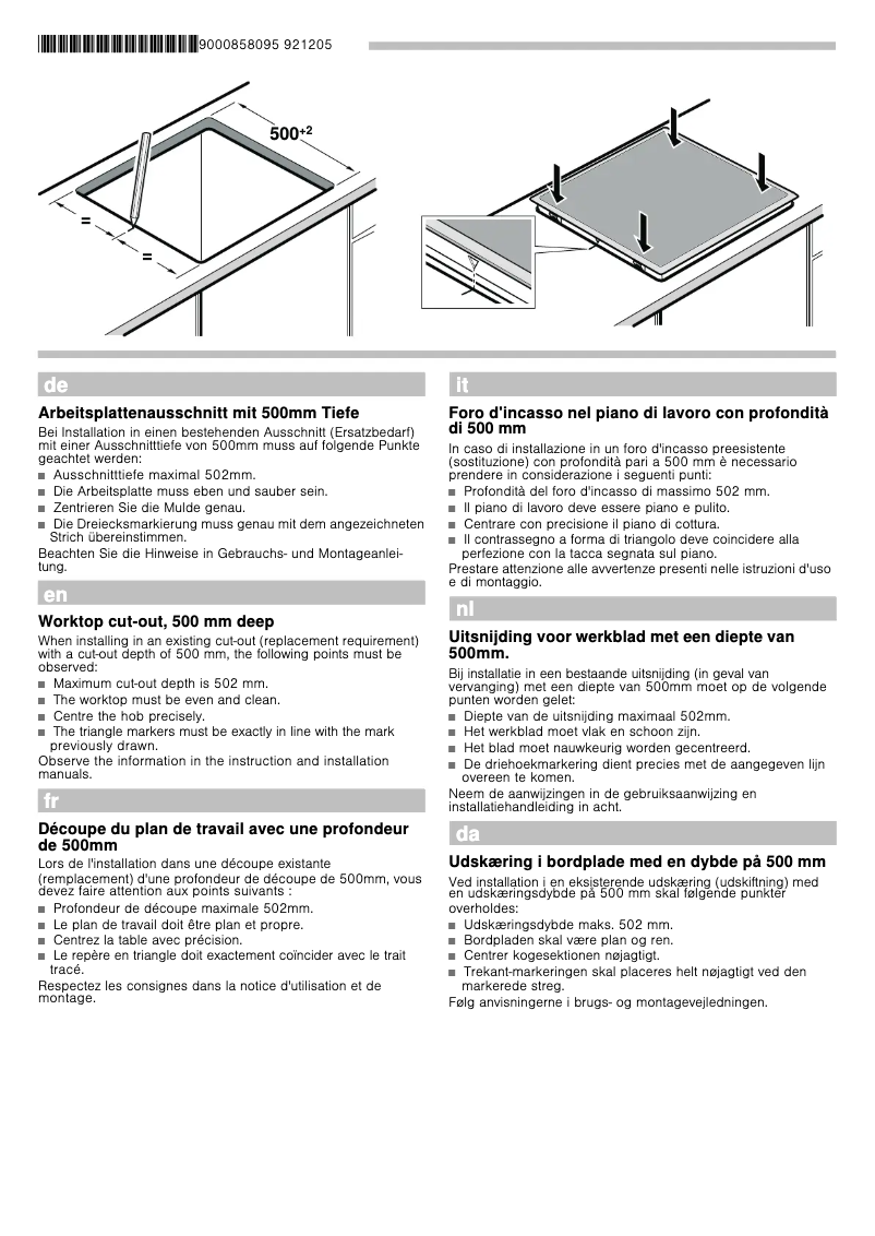 Page 1 de la notice Guide d'installation Siemens EI645BB17M