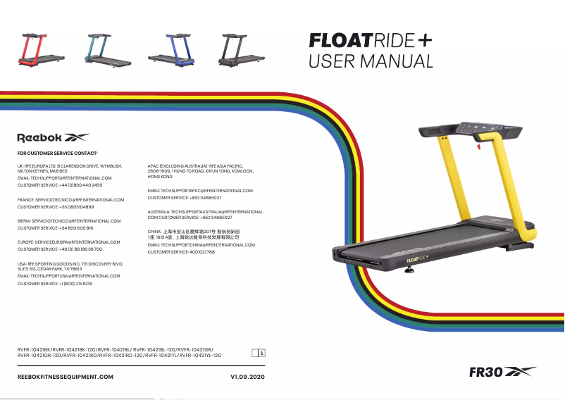 Page n°1 - Manuel utilisateur Reebok Floatride+ FR30