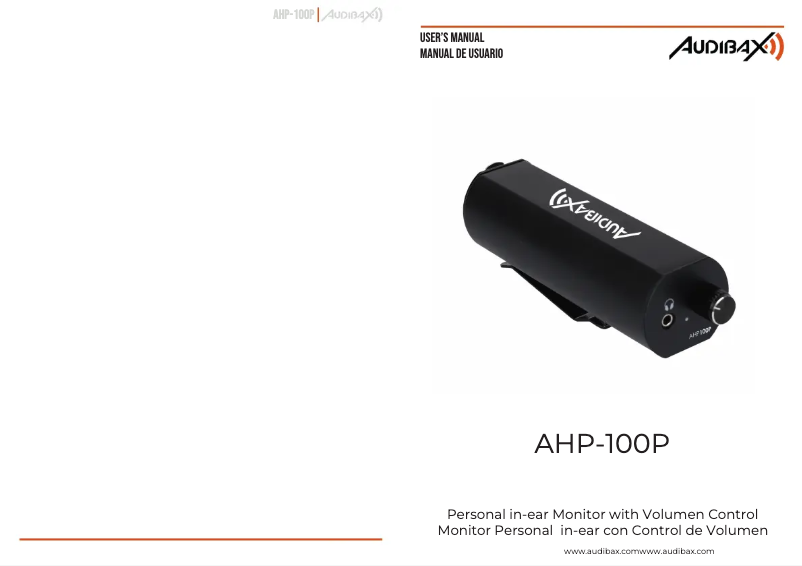 Page 1 de la notice Manuel utilisateur Audibax AHP-100P