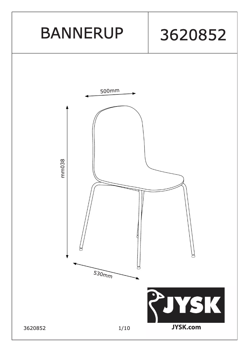 Page n°1 - Manuel utilisateur JYSK Bannerup