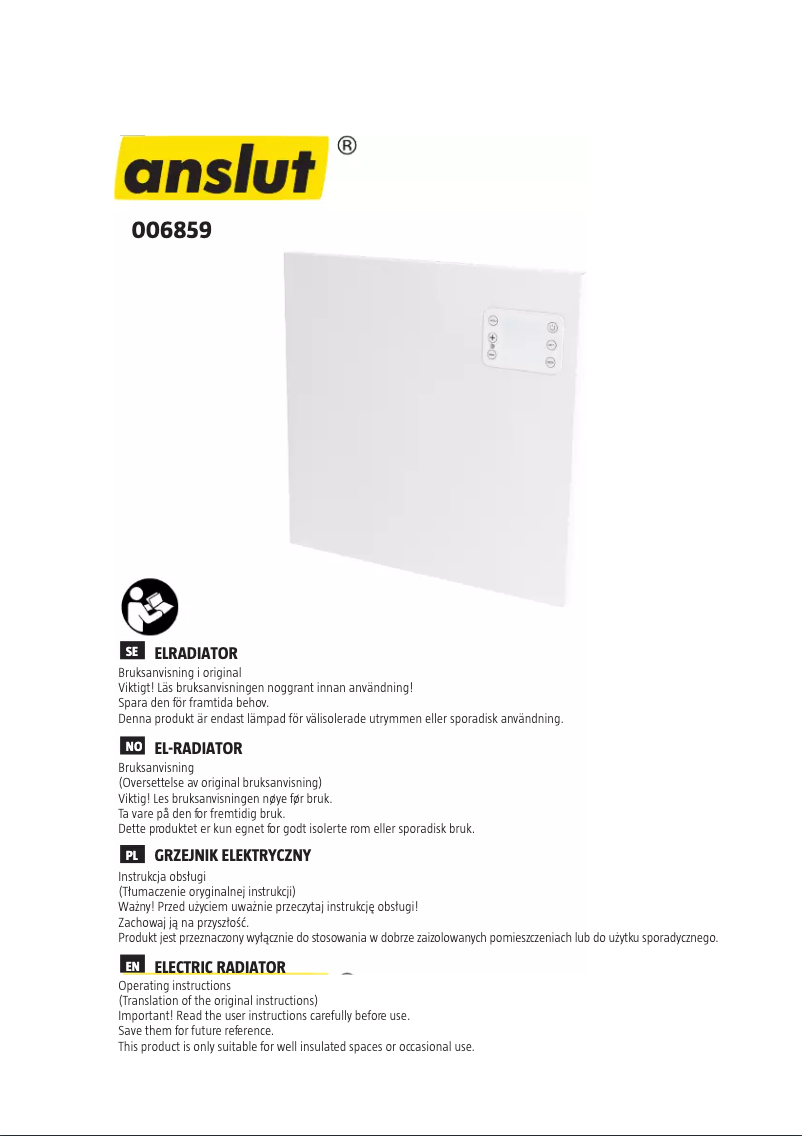 Page 1 de la notice Manuel utilisateur Anslut 006-859