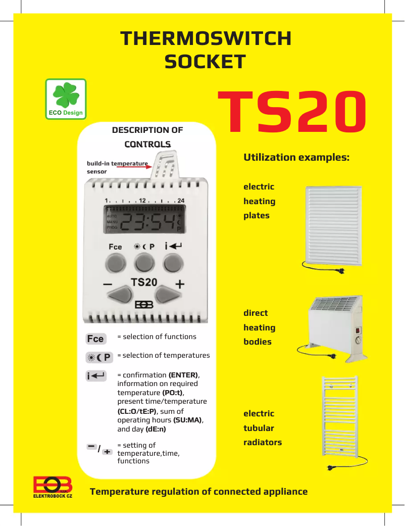 Page 1 de la notice Manuel utilisateur Elektrobock TS20