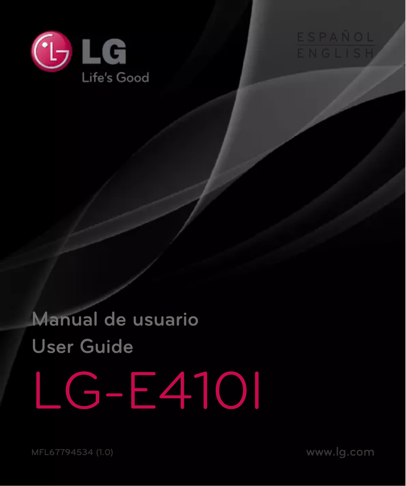 Page 1 de la notice Manuel utilisateur LG E410I