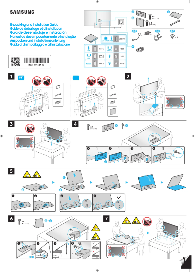 Page 1 de la notice Manuel utilisateur Samsung QN65QN800CK