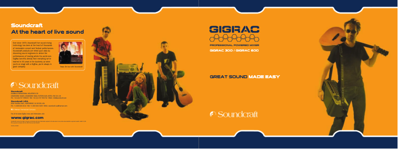 Page n°1 - Manuel utilisateur Soundcraft GigRac 300