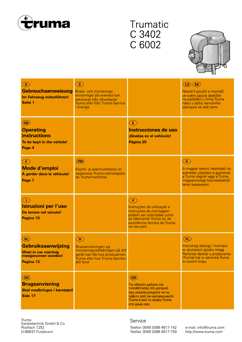 Imagen de la primera página del manual del dispositivo C 6002