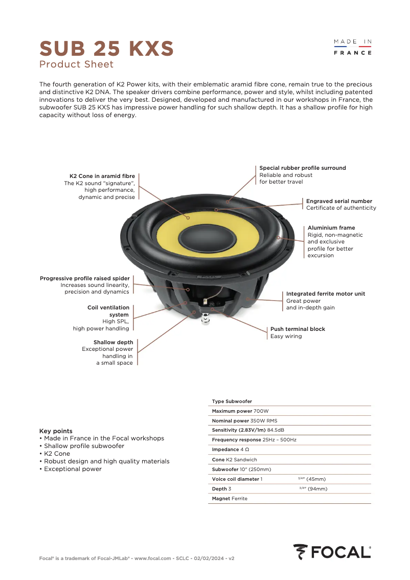 Image de la première page du manuel de l'appareil SUB 25 KXS