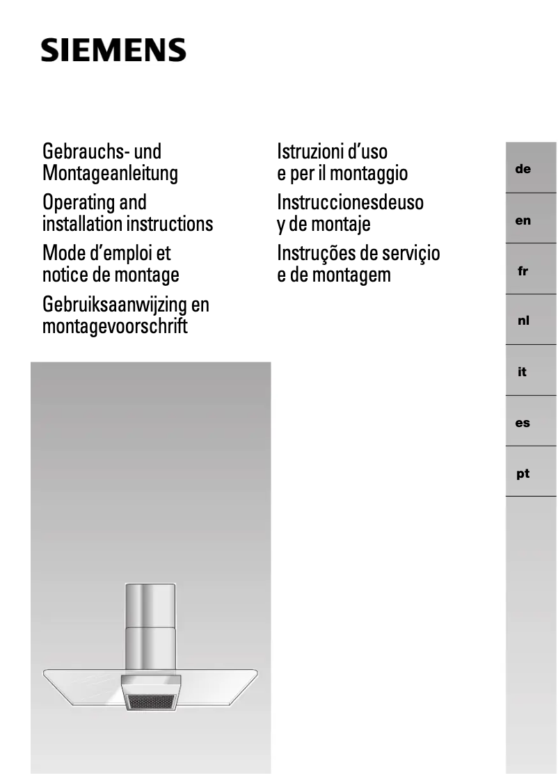 Page n°1 - Manuel utilisateur Siemens LC954GA20