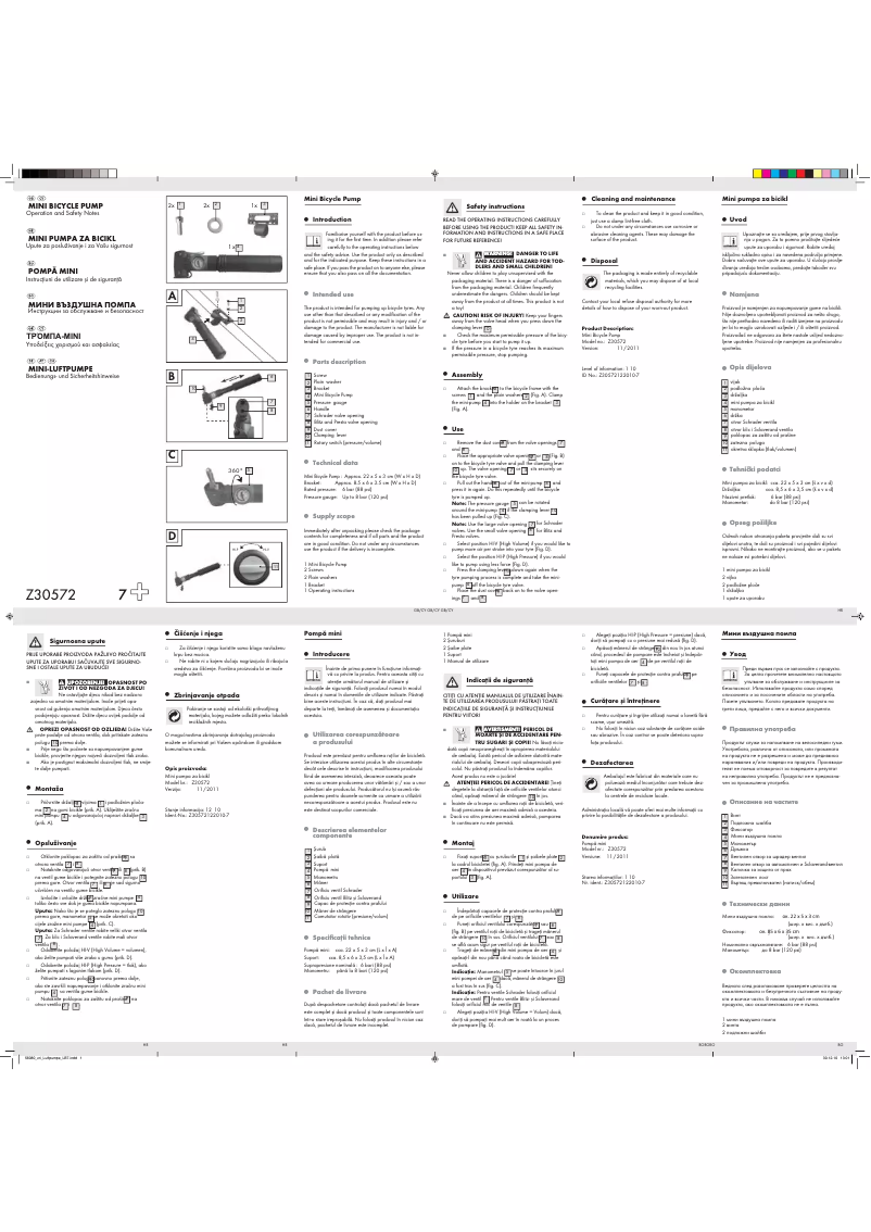 Page 1 de la notice Manuel utilisateur Crivit IAN 68653
