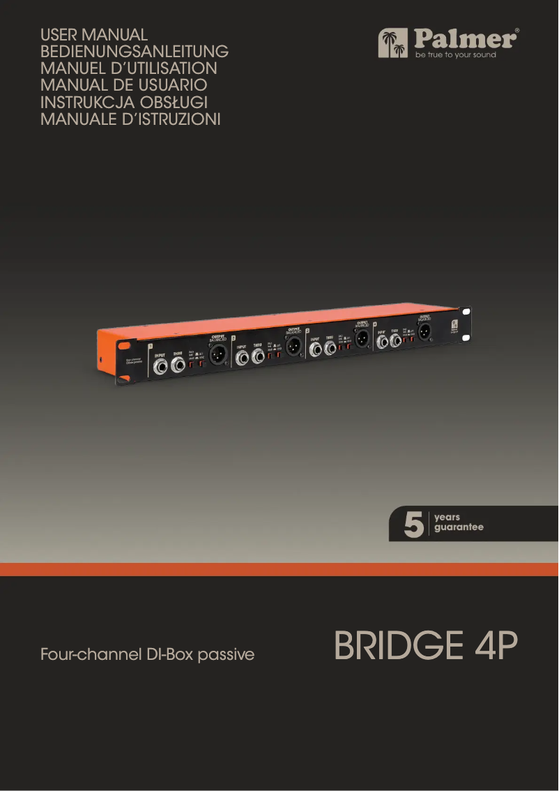 Page 1 de la notice Manuel utilisateur Palmer BRIDGE 4P