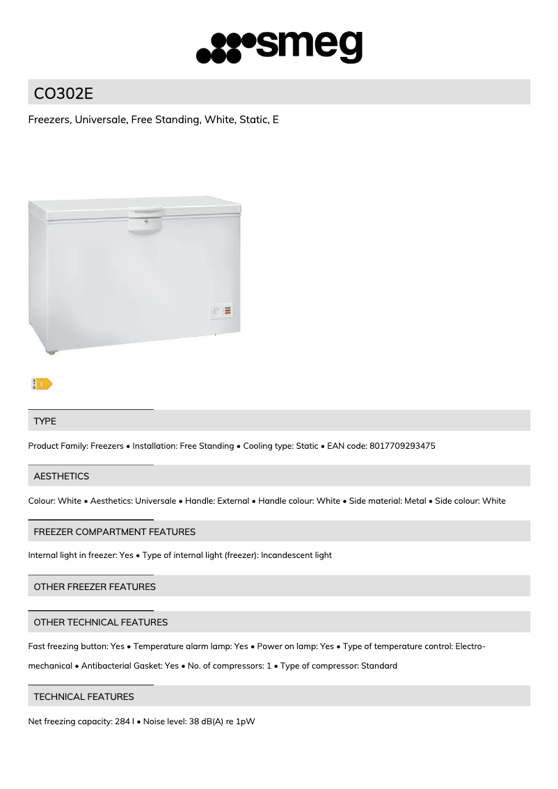 Page n°1 - Brochure Smeg CO302E