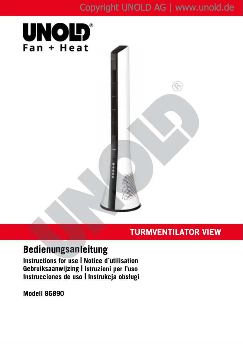 Image de la première page du manuel de l'appareil View 86890