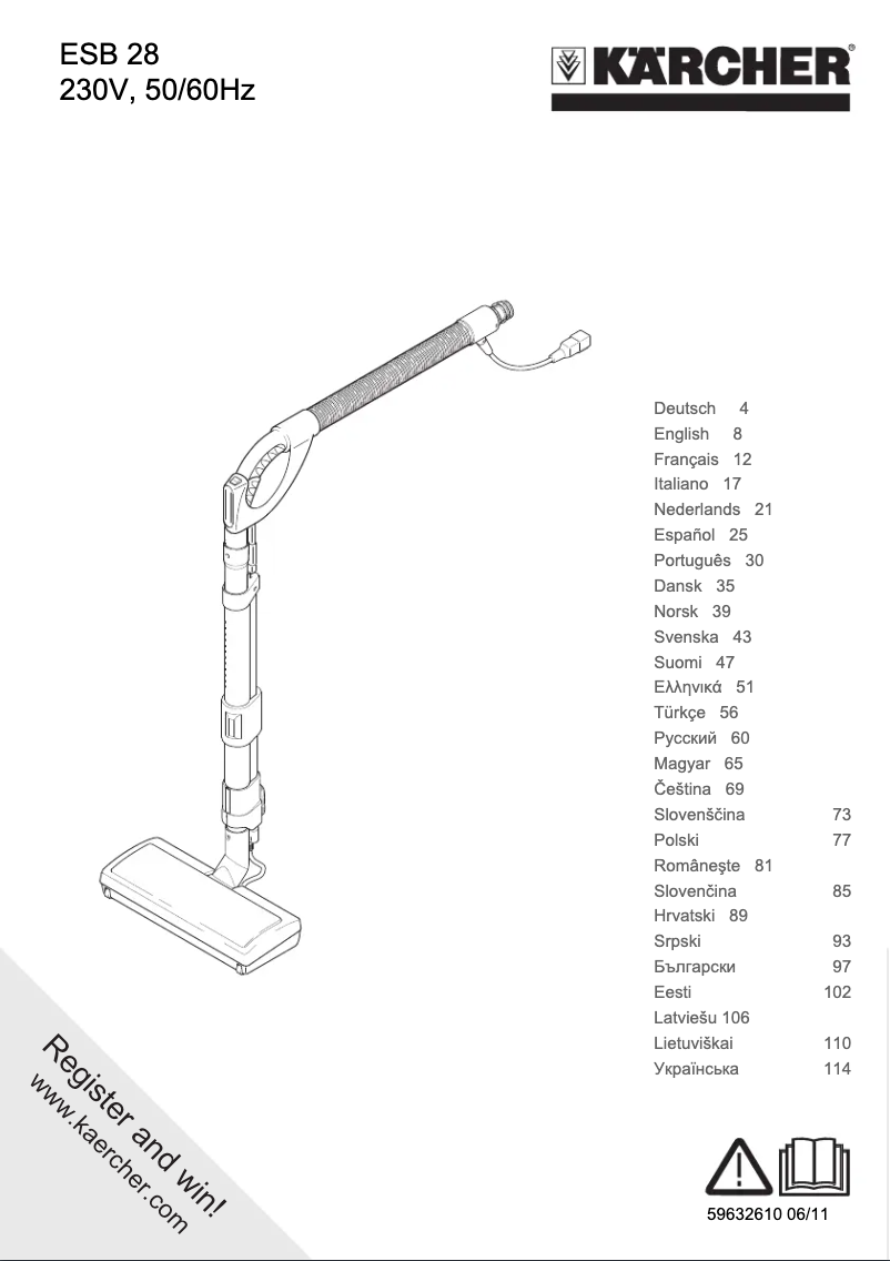 Page n°1 - Manuel utilisateur Kärcher ESB 28