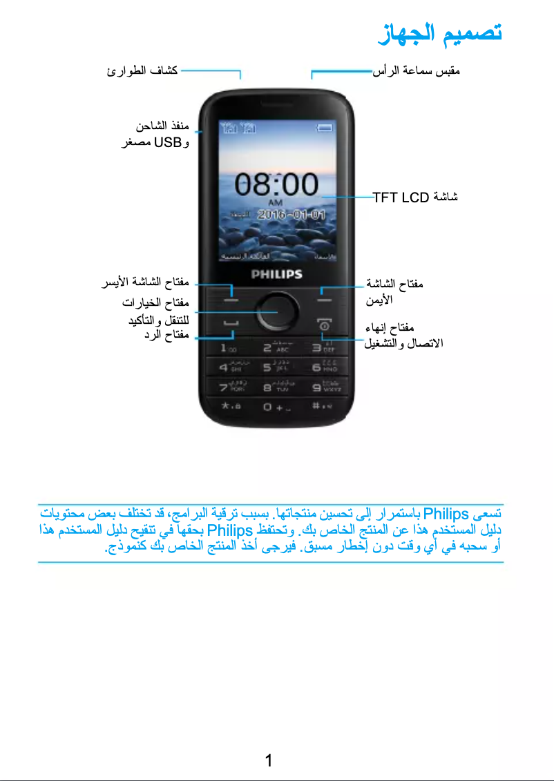 Page 1 de la notice Manuel utilisateur Philips CTE160BK