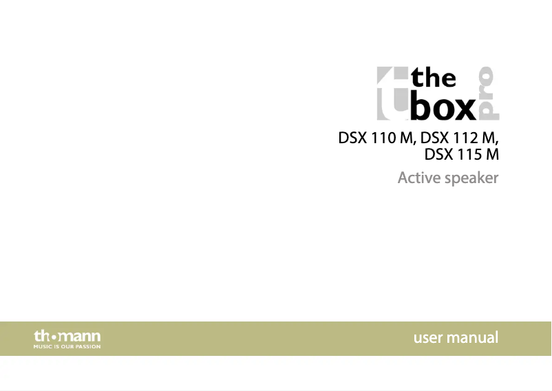 Image de la première page du manuel de l'appareil DSX 112 M