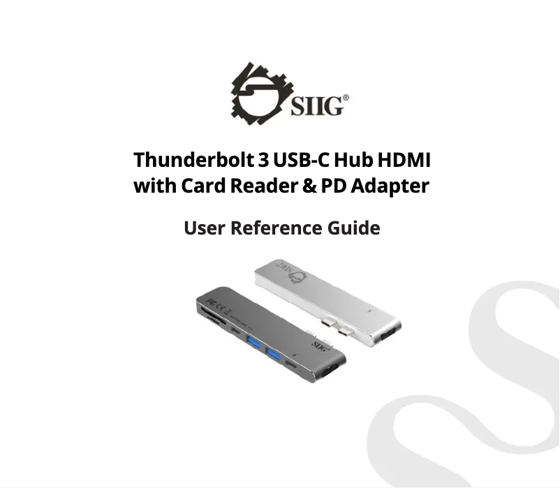 Page 1 de la notice Manuel utilisateur Siig JU-TB0412-S1