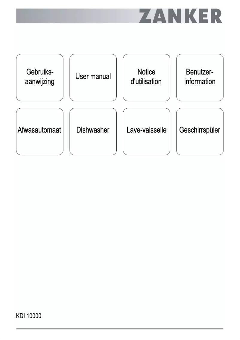 Page 1 de la notice Manuel utilisateur Zanker KDI10000XB