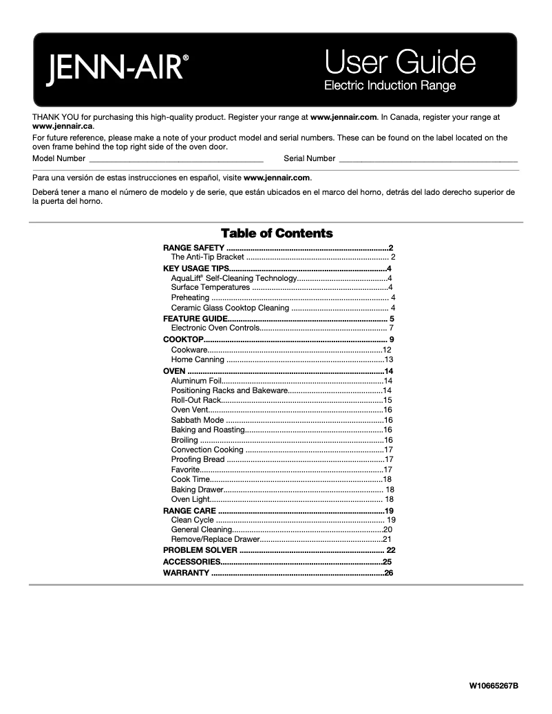 Page n°1 - Manuel utilisateur JennAir JIS1450DS