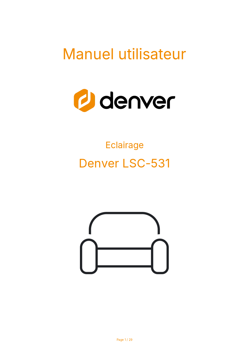 Page n°1 - Manuel utilisateur Denver LSC-531