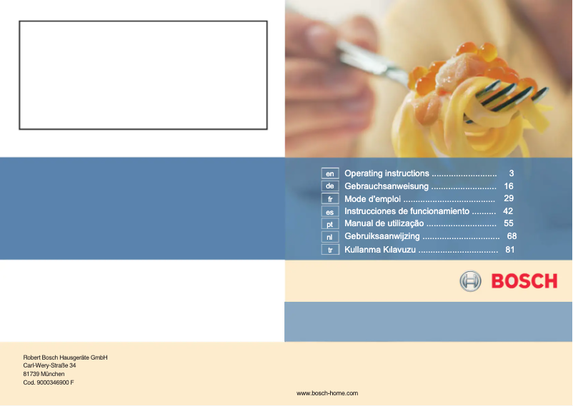 Page n°1 - Manuel utilisateur Bosch PSB326B20E