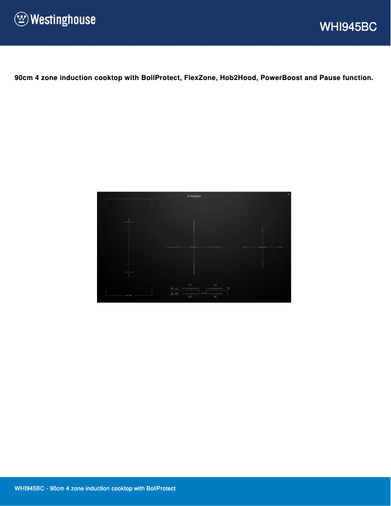Page n°1 - Fiche technique Westinghouse WHI945BC