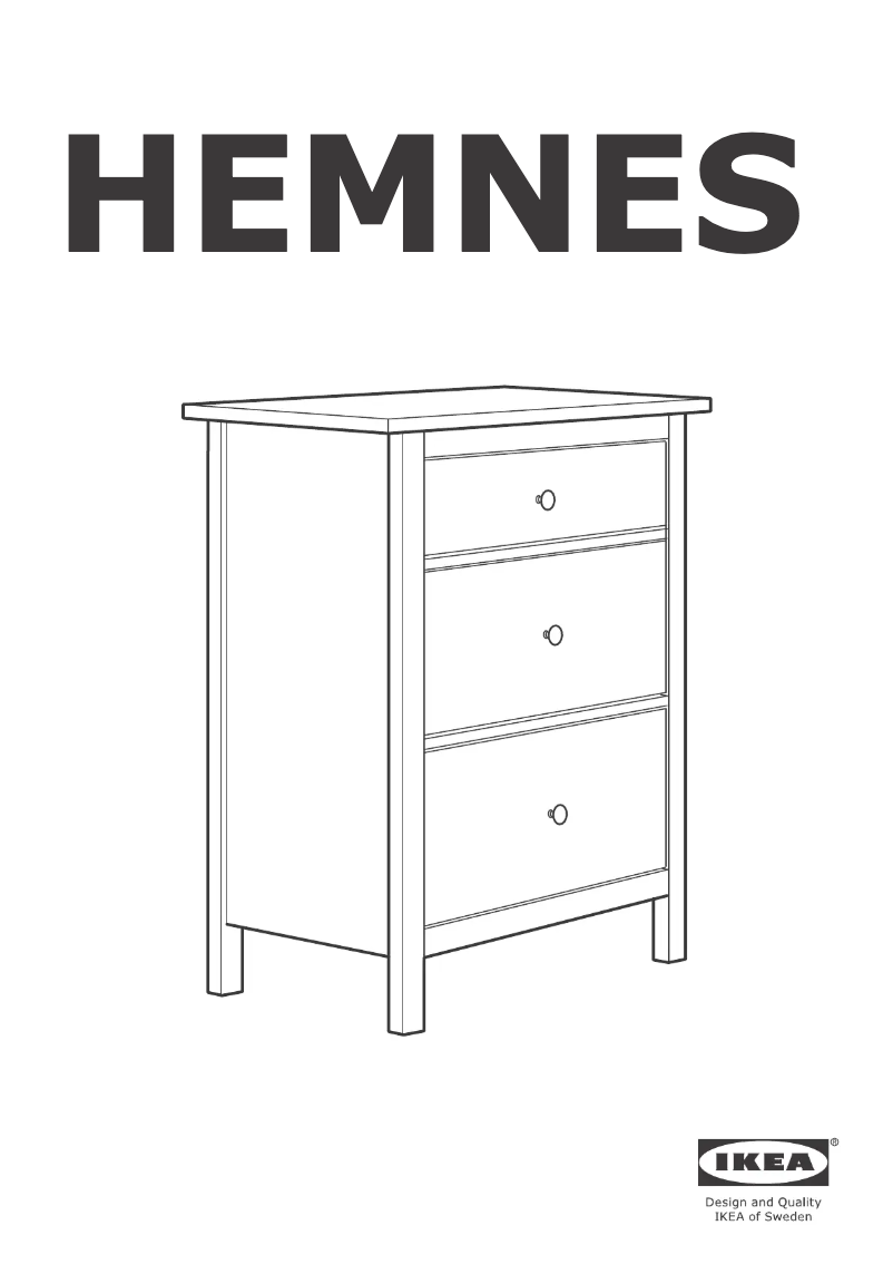 Page 1 de la notice Manuel utilisateur Ikea HEMNES 704.834.72