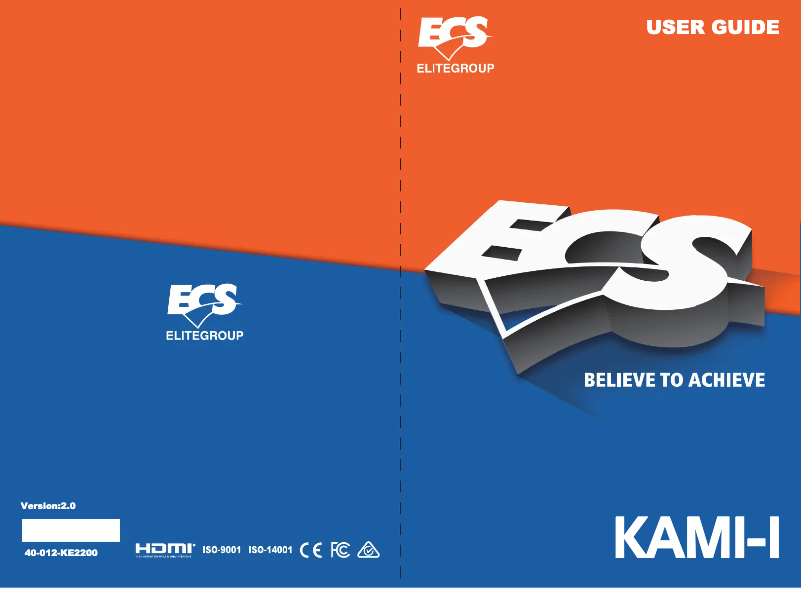 Page 1 de la notice Manuel utilisateur ECS KAM1-I