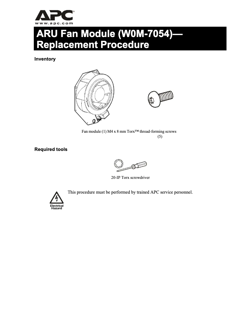 Imagen de la primera página del manual del dispositivo W0M-7054