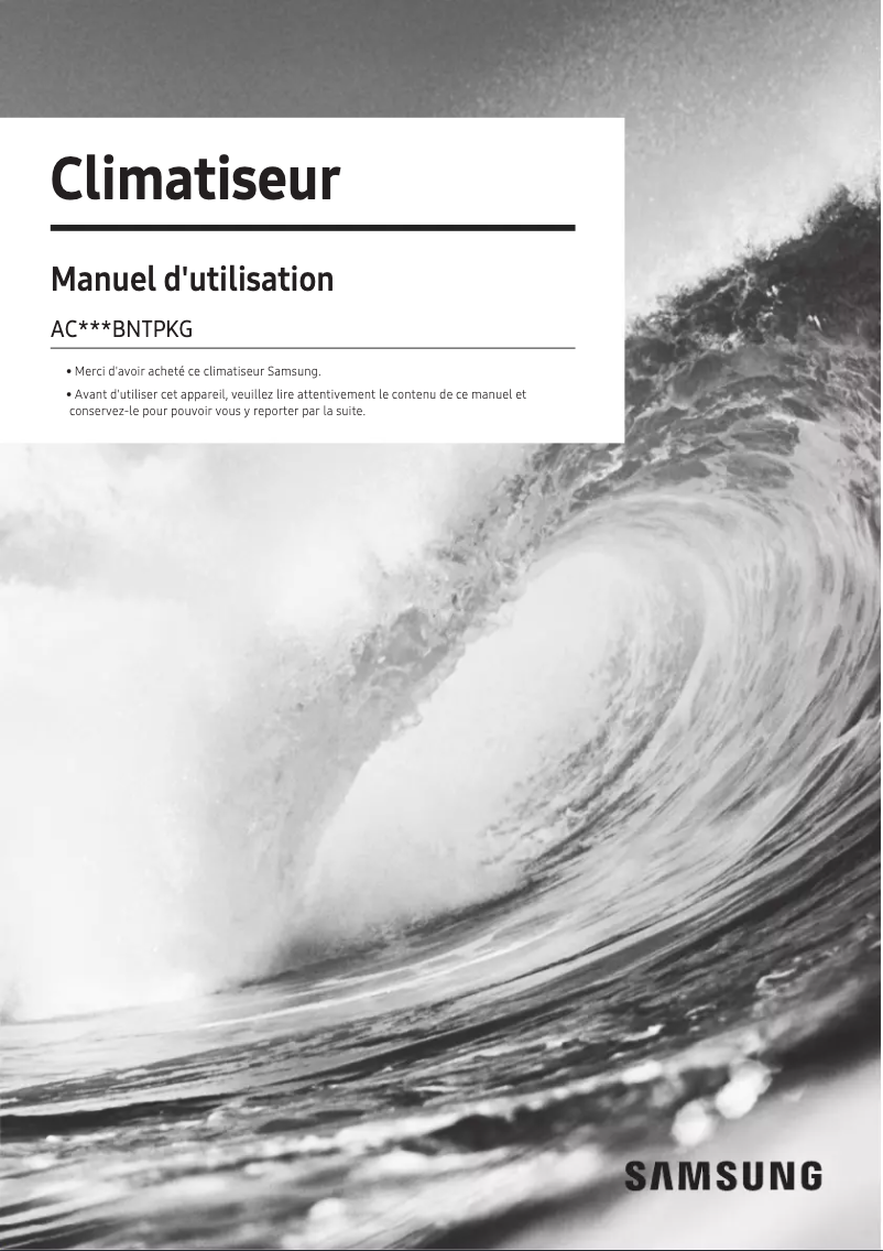 Page n°1 - Manuel utilisateur Samsung AC100BNTPKG