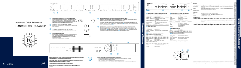 Page n°1 - Manuel utilisateur Lancom XS-3550YUP