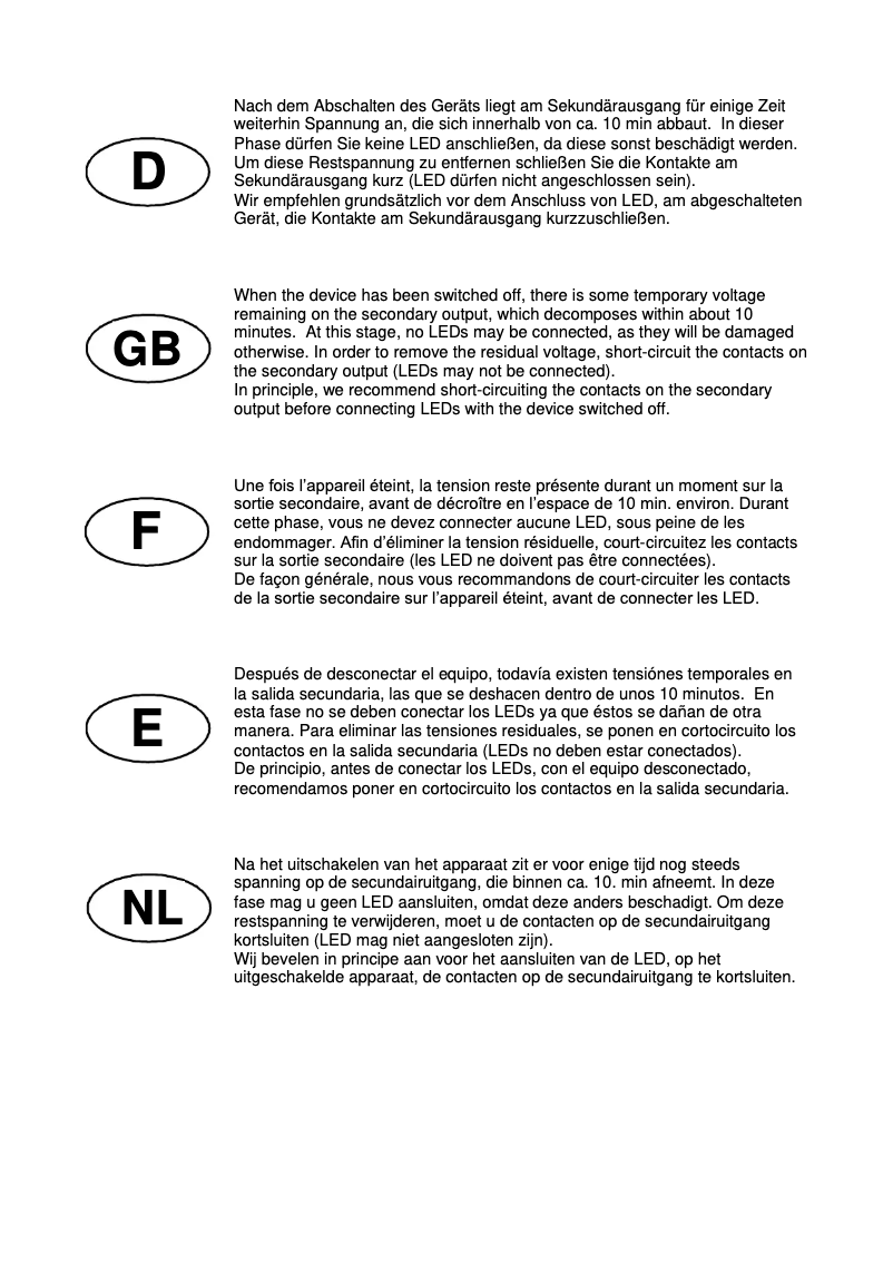 Page n°1 - Manuel utilisateur SLV 464109