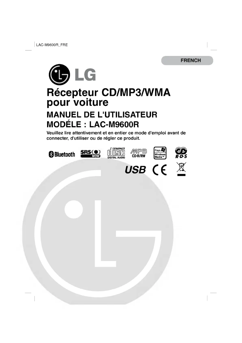 Imagen de la primera página del manual del dispositivo LAC-M9600R