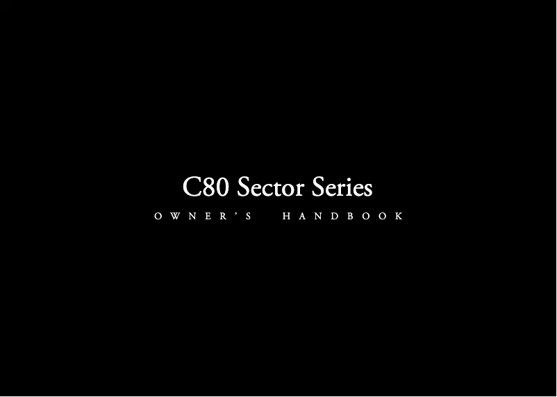 Image de la première page du manuel de l'appareil C80 Sector