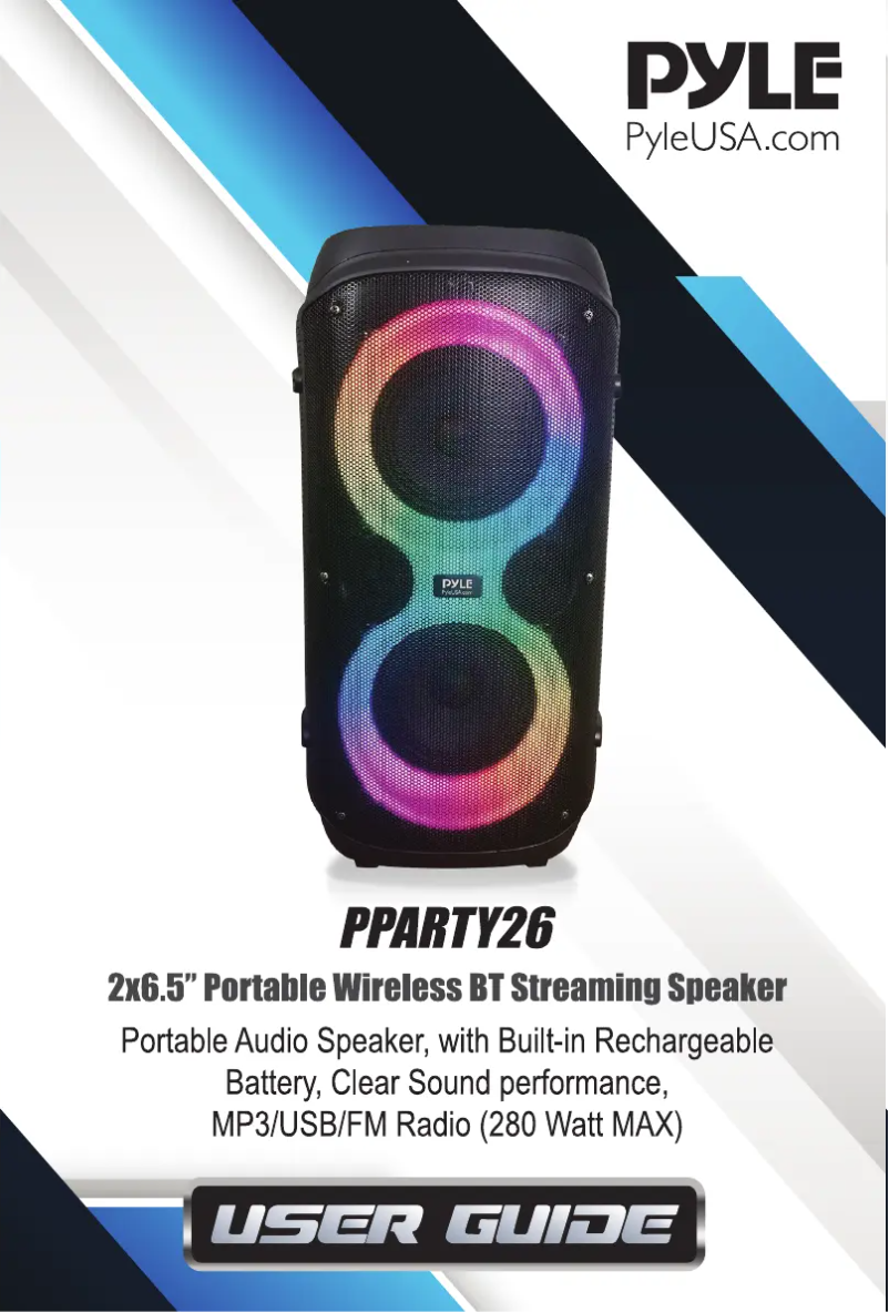 Page n°1 - Manuel utilisateur Pyle PPARTY26