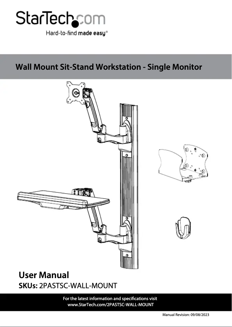 Página 1 del manual Manual de usuario StarTech.com 2PASTSC-WALL-MOUNT
