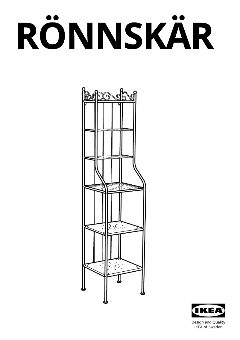 Imagen de la primera página del manual del dispositivo RÖNNSKÄR 301.925.78