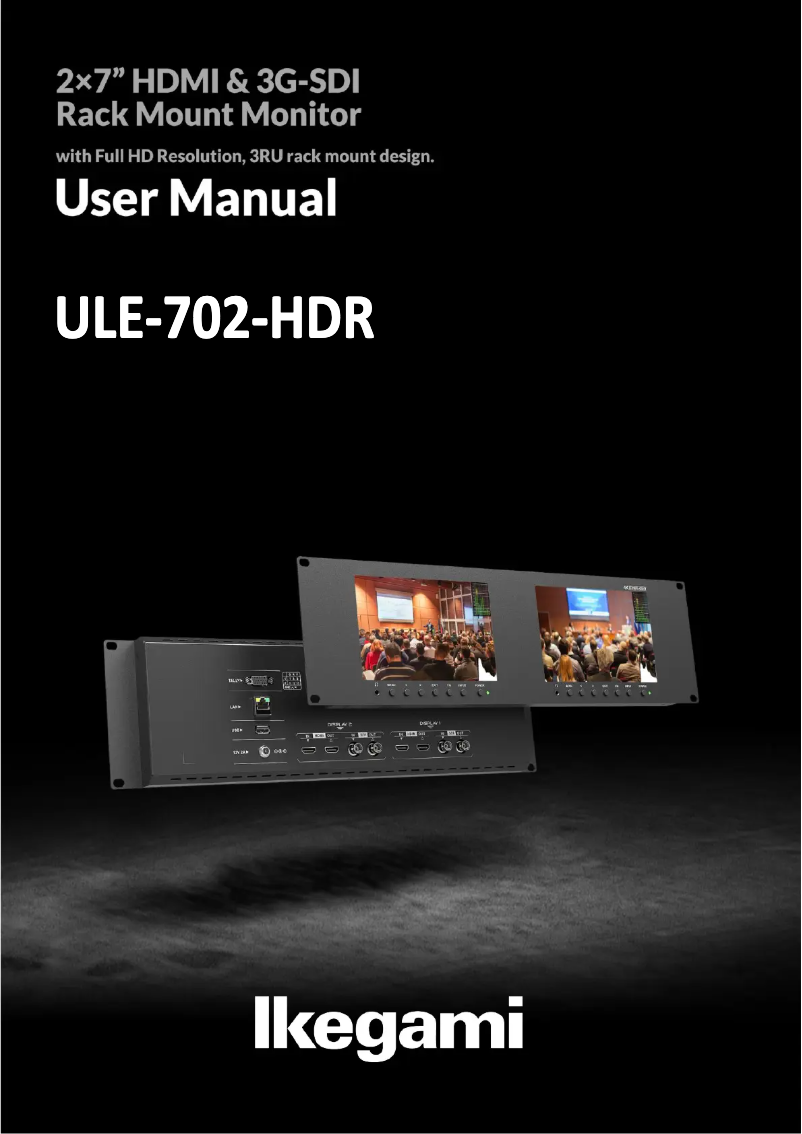 Page 1 de la notice Manuel utilisateur Ikegami ULE-702-HDR