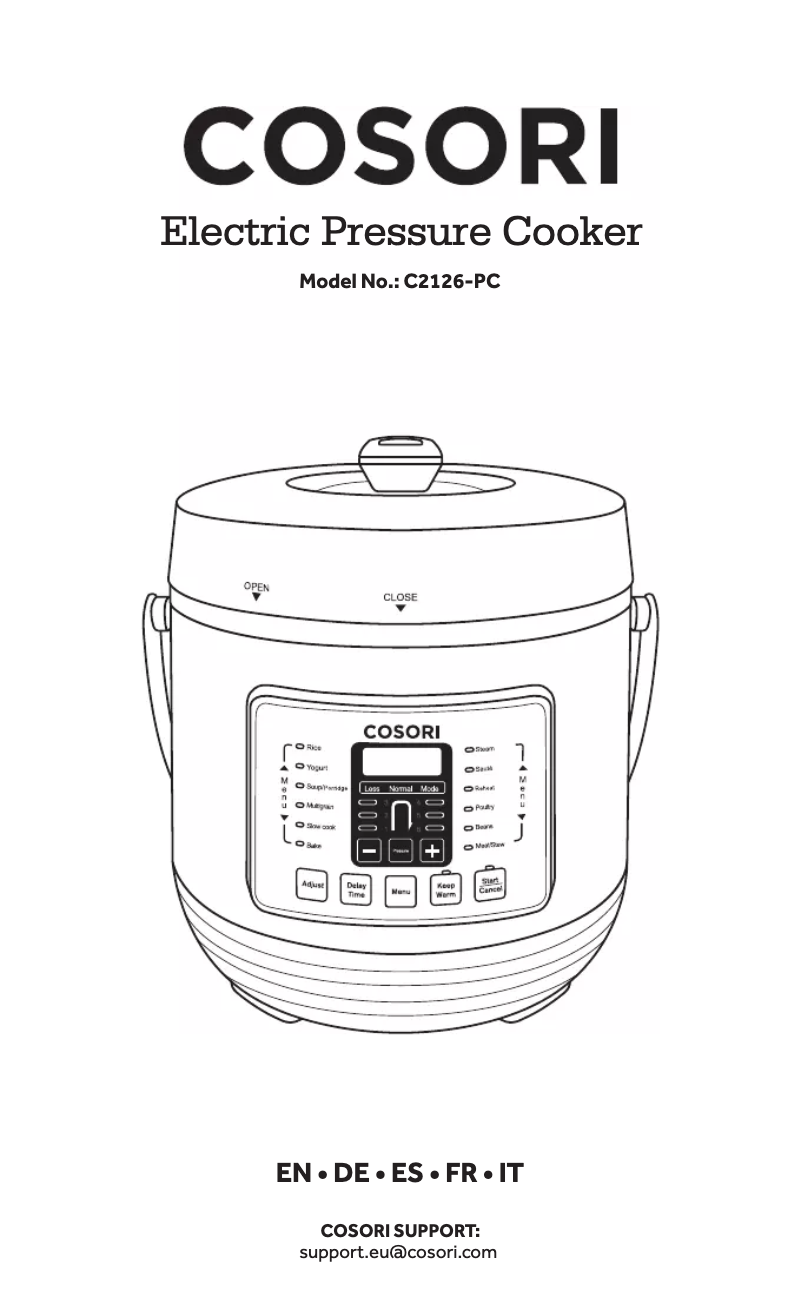 Page n°1 - Manuel utilisateur Cosori C2126-PC