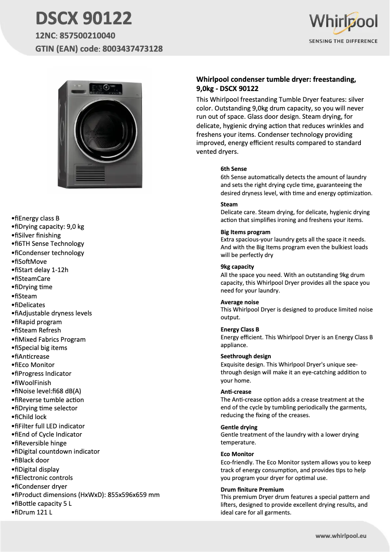 Image de la première page du manuel de l'appareil DSCX 90122