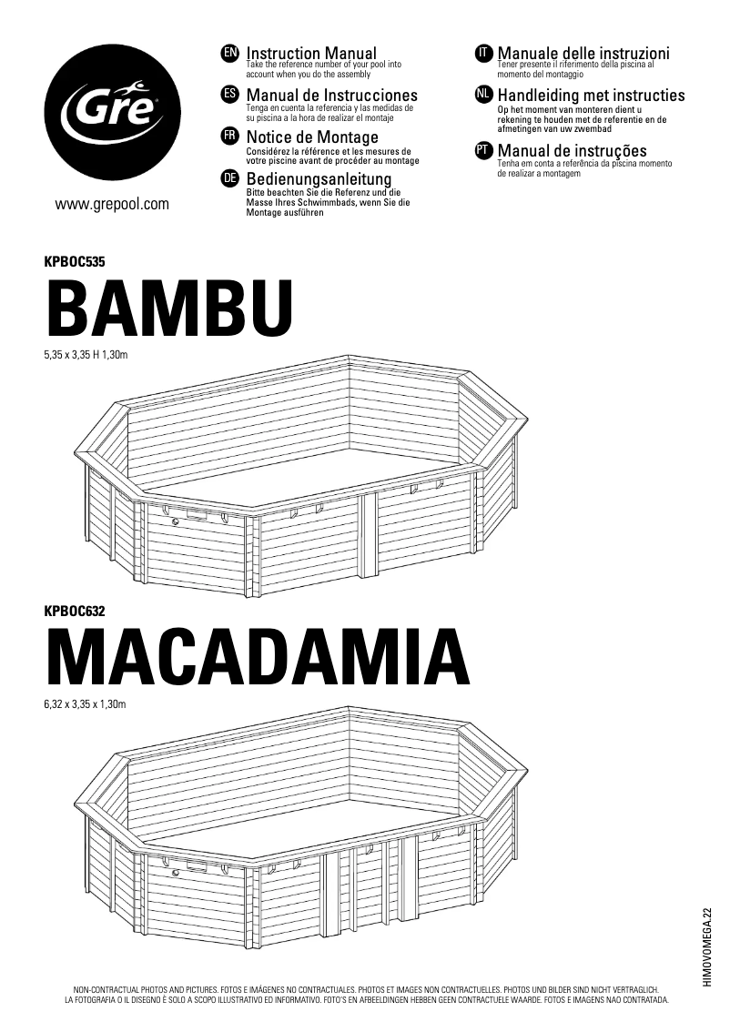 Page 1 de la notice Manuel utilisateur Gre KPBOC535