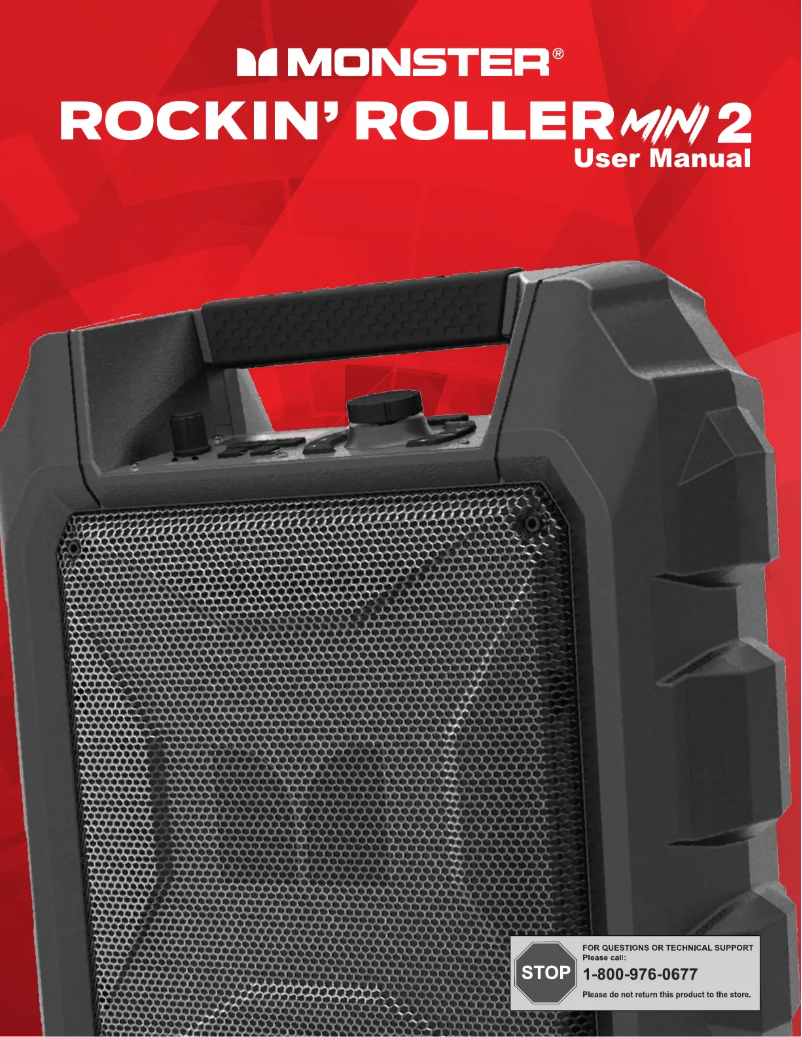 Page 1 de la notice Manuel utilisateur Monster Rockin' Roller Mini 2