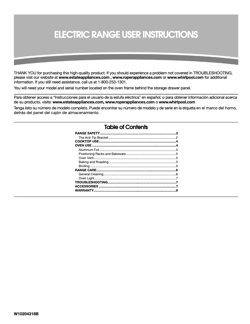 Image de la première page du manuel de l'appareil TEP315VT