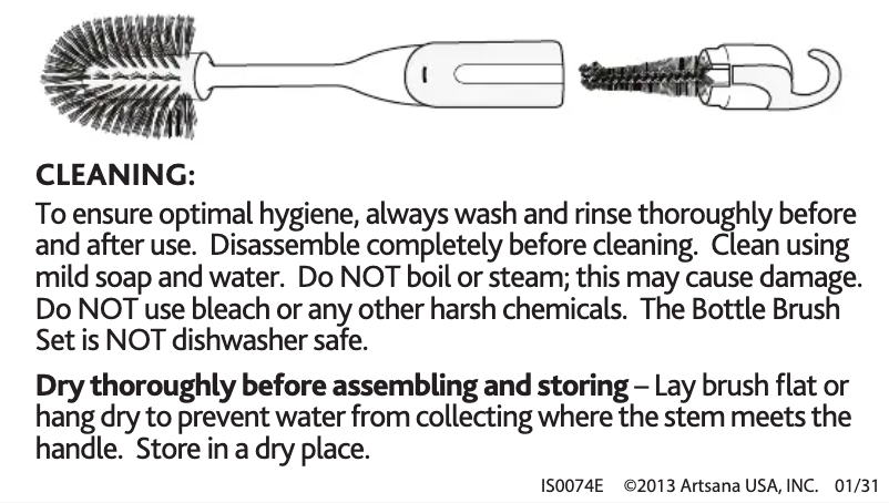 Image de la première page du manuel de l'appareil Bottle Brush Set