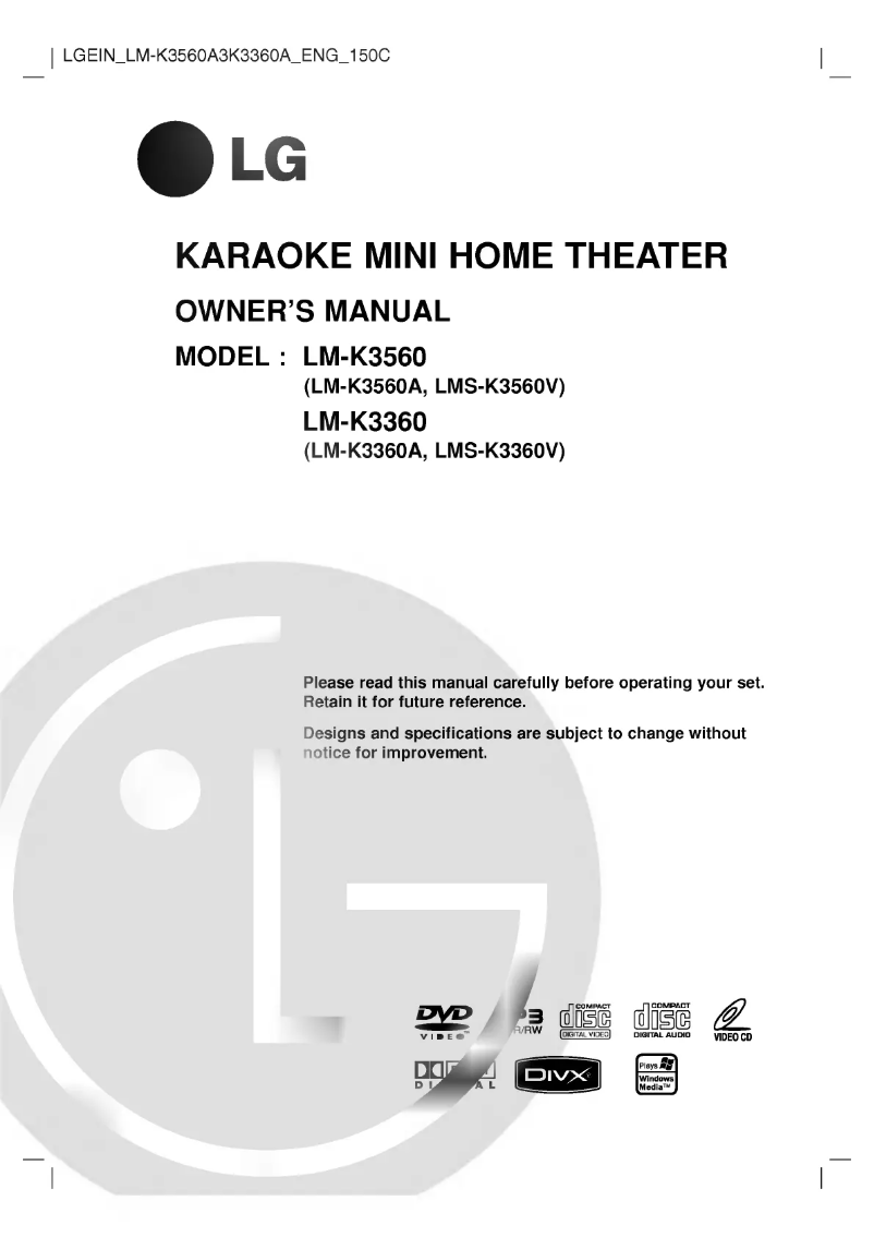 Page 1 de la notice Manuel utilisateur LG LM-K3360A