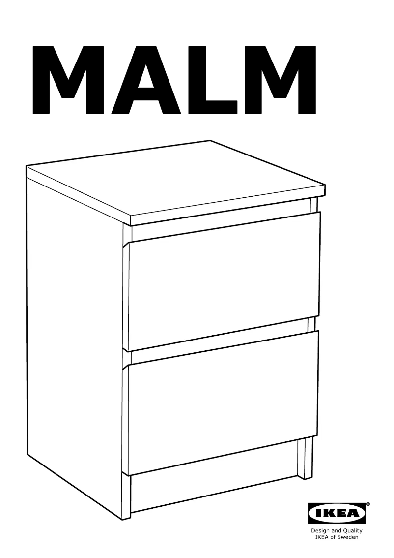 Page 1 de la notice Manuel utilisateur Ikea MALM 605.465.59