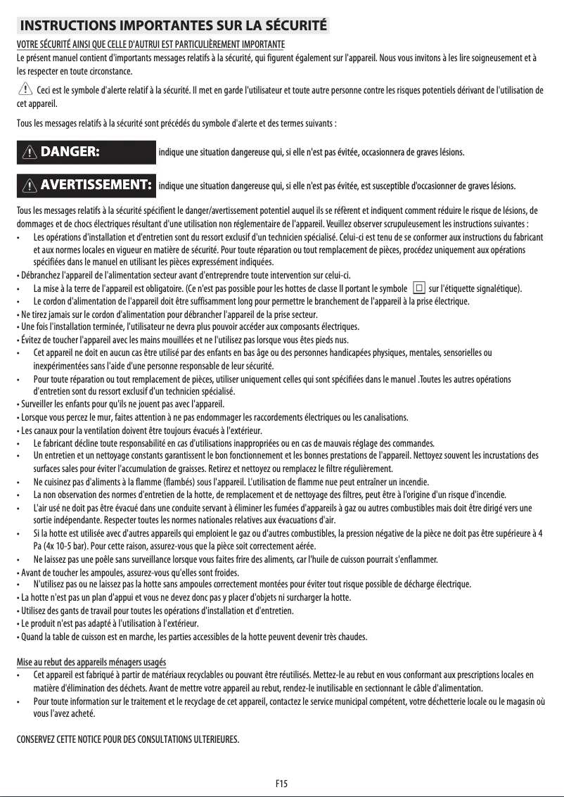Page 1 de la notice Manuel utilisateur Bauknecht DBR 5890 IN
