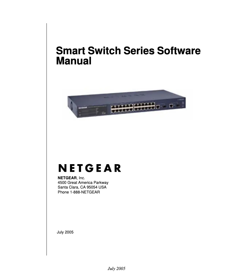 Página 1 del manual Manual de usuario Netgear GS724Tv2