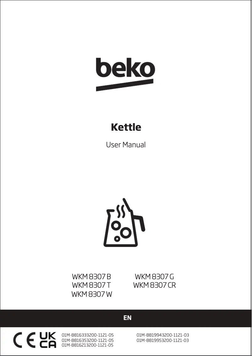 Page n°1 - Manuel utilisateur Beko WKM8307G